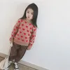 Autumn Spring Baby Girls Sweaters Kids Clothes Children Cotton Knitted Cute Love Heart Cardigan 210521