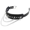 HARAJUKU SPIKE RIVET CHOKER GOTHIC PU LEATHER CHAIN ​​NECKLACE Women Collar Anime Necklace Rock Statement Rave Jewelry7887246