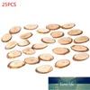 25pcs Natural Wooden Slices Oval Blank Wood Pieces Unpainted Embellishments DIY Crafts Birthday Wedding Display Decor