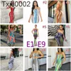 Femmes Robe Designer Sexy À Manches Longues Col En V Stripe Tie Dye Motif Imprimé Midi Robes Dames Longue Hanche Jupe 45 Couleurs