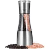 2 em 1 moinhos de aço inoxidável manual de sal de sal de pimenta de pimenta tempero ferramentas de cozinha moedura para cozinhar restaurantes 210611
