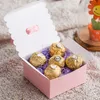 Geschenkwikkeling 10/20/50 stks Kartonnen dozen voor verpakking Baby shower cadeaus gasten kinderen Verjaardag Dividers Blue Pink Chocolate Box