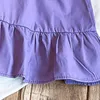 Фиолетовые дети девушки Drpuff рукав летняя одежда для девушки a-line детские платья девочка пляж russdrsummer 2021 x0803