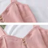 Camisole à tricot à zipper sexy pour femmes avec trou