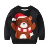Christmas Sweater Baby Girl Winter Clothes Knitted Sweaters Cartoon Elk Kids Cardigan Sweater Baby Boy Pullover Knitted Sweater Y1024