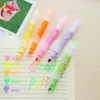 50pcs Highlighters 12 Pack / Lot Kawaii Dog Highlighter Cute 6 Färger Ritning Måleri Konst Markör Pen School Supplies Stationery Present