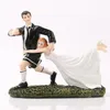 Party Decoration Wedding Favor and Decoration-Utseendet på kärlek Bride Groom Par Figurine Cake Topper219f