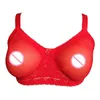 Poche pour crosser mastectomie transexuel transgenre Sexy dentelle soutien-gorge faux seins Push Up sous-vêtements femmes Intimates245S