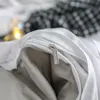 100 ٪ غطاء لحاف القطن مجموعة أزياء الرخام البيضاء النساء الفتيات منزل السرير ناعمة الفراش الغلاف المعزي التوأم الملكة الملك الحجم 210222H