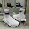 Triple s Örgü Çorap Ayakkabıları Mesh Speed 2.0 Trainer High Race Runners Designer Sneaker Siyah Beyaz Günlük Eğitmenler Sneakers, kutu boyutu 35-45