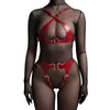 Bondage Sexig BDSM Läder Harness Kvinnor Set Bra Body Underkläder Garter Belt Leg Tight Strumpor Med Sex Shop, Sex Toy