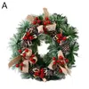Dekorativa blommor kransar 2022 julkrans konstgjorda pinecone röda bär kransar hängande främre dörr väggparty hem ornament