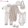 8 stuks pasgeboren babykleding set trainingspak babyjongenskleding kinderen stoffen pak pasgeboren peuter meisje jongen babykleding sets 210422110689