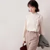 Printemps Corée Mode Femmes À Manches Longues Volants En Mousseline De Soie Chemises À Pois Imprimer Lâche Casual Blouse Tops Femme Blusas S740 210512