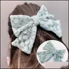 Hair Clips & Barrettes Jewelry Cute Romantic Big Bowknot Clip Lace Floral Butterfly Pin Daisy Flower Embroidery Aessories For Women Drop Del