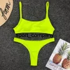 Zielony Bikini Set Kobiety Swimsuit 2021 New Arrival Seksowne Dwuczęściowe Stroje kąpielowe Kąpiel Samica Kobiet Low Waist Suit Suit Biquini