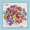 Acrylic Plastic Lucite Loose Beads Jewelry 500 Pcs 7Mm Acrylic Mixed Alphabet Letter Coin Round Flat Spacer 15- Style Pick Dro264e