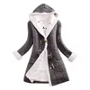 Lady Winter Hooded Fleece Liner Cardigan Stickad Sweater Coat Kvinnor Tjock Varm Långärmad Sticka Weave Long Jacket Toppar 211106