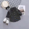 Baby Boy 0-4T Nieuwe Herfst Leuke Peuter Baby Jongens Lange Mouw Gestreepte Print Shirts Kids Tops Blouse Casual Blouse 788 V2