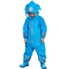 Anos Velho Crianças Dinossauros Azul Raincoat Jumpsuits Ao Ar Livre Rainwear À Prova D 'Água Menino Menina Menina Raincoat e Chuva Calças Terno