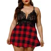 NXY sexy setPlus Size Women Sexy Lingerie Dress Babydoll Perspective Lace Backless Sleeveless Sleepwear Bodysuit Erotic Sex Clothes 1127