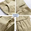 Mężczyźni Lato Tactical Cotton Cargo Spodenki Streetwear Kieszenie Casual Moda Luźne Kamuflażu Spodenki 28-38 210712