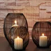 Candle Holders Nordic Creative Retro Black Lantern Candlestick Home Decoration Holder Wedding Ornaments Props Furnishings Crafts