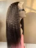 T del spetsar fr￤mre peruker brasilianskt m￤nskligt h￥r kinky rak peruk naturlig f￤rg f￶r svarta kvinnor