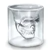 25ml 70ml 150ml 250ml copo de vinho crânio tiro de vidro de vidro uísque de vidro decoração de halloween criativo drinkware transparente bebendo óculos fy4501