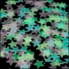 Décoration murale Gardenwall autocollants 100 pièces/ensemble étoiles 3D brillent dans le noir lumineux pour chambre d'enfants décor à la maison décalcomanie papier décoratif spécial Fest