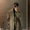 Men's Trench Coats Winter Style Coat Korean Warm Thick Woolen Long Handsome Windbreaker Jacket Viol22