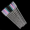 makeup brushes White Crystal Glitter Eyelash Mascara Wands Mini Colorful Eye Lashes Spoolie Brush Eyebrow Comb Beauty Tools