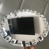 decoration acrylic mirror wedding decorative charger plate Telsen Sliver Tableware Plate Transparent beads Chargers Plates