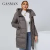 Gasman Down Kurtka Kobieta Zimowa Marka Wysokiej Jakości Długie Moda Klasyczna Płaszcz Kobiety Ciepłe Oversize L-4XL Grube Parkas 21183a 211216