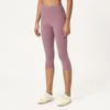 Pantalons de yoga pour femmes Tenue en tissu flexible hautement élastique Légère sensation de nu Leggings extensibles Pantalon longueur mollet Entraînement 2435270