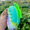 Nieuwe zeepbel Fidget Speelgoed Macarons Kleur Mode Muntstuk Portemonnee Handtas Regenboog Cartoon Ananas Aardbei Finger Siliconen Taille