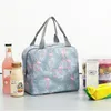 Funktionsmuster Kühler Lunchbox Tragbare isolierte Leinwände Mittagessen Tasche Thermalfutter Picknick Mittagspause Für Frauen Kinder