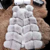 Vår Vinter Fashion Fur Imitation Fur Coat Kvinnor Lång päls Väst Abrigo Mujer Overwear Bontjas Fourrure Open Stitch 210816