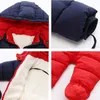 Iyeal Born Baby Snowsuit Children 유아 겨울 코트 따뜻한 라이너 후드 지퍼 수트 소년 소녀 소녀 오리 아웃복 바지 210729474470