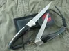 High End Damascus Steel Pocket Mes Zeldzaam Ebony Handvat 58Hrc Blade Outdoor Camping Wandelen Survival Knifes Messen