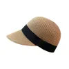 Chapeau de paille de dôme d'été de printemps de la dôme d'été pour les femmes filles en plein air Sunprotection Baseball Cap Femme Beach Tour Long Brim Sun Hats G220301