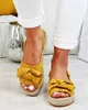 Femmes sandales chaussures plates pour chaussures d'été femme Peep Bow décontracté Sandalias Mujer femmes 2020 Y0721