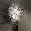 Art Decoration Indoor Lights Pendant Lamp LED White Antique Murano Glass Chandeliers for Staircase Hanging 28 by 48 Inches