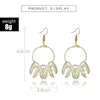 Dangle Lustre Mode Bohème Grand Cercle Rond Boucles D'oreilles Charme Blanc Shell Perle Perles Déclaration Pour Les Femmes Boho Bijoux De Mariage