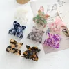 2022 INS Korean Fashion Small Butterfly Catch Acetate Hair Clip Claws Acrylic Leopard Hair Accessories For Women Girls