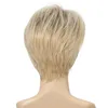 Kort bobo syntetisk peruk simulering mänskliga hår peruker perruques de cheveux humains wig-317