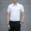 Męskie koszulki na co dzień Biała koszula Z Długim rękawem Non Prasowanie Slim Fit Business Work Ubrania Jesień Profesjonalna sukienka