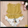 Rompers JumpsuitsSuitsSuitsRompteurs Vêtements bébé, Enfants Maternity Baby Girl Girls Floral Patchwork Body Body Body Body Towdler