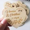 Coeur laser de mariage personnalisé Enregistrer les aimants de date, bois personnalisé rustique enregistrer la date, cadeaux de fête 210925