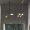 Nordic Magic Bönor Glasboll Matsal LED Ljuskrona Lampor Kafé Bar Hanglamp Bedroom Decor Hängande belysningsarmaturer